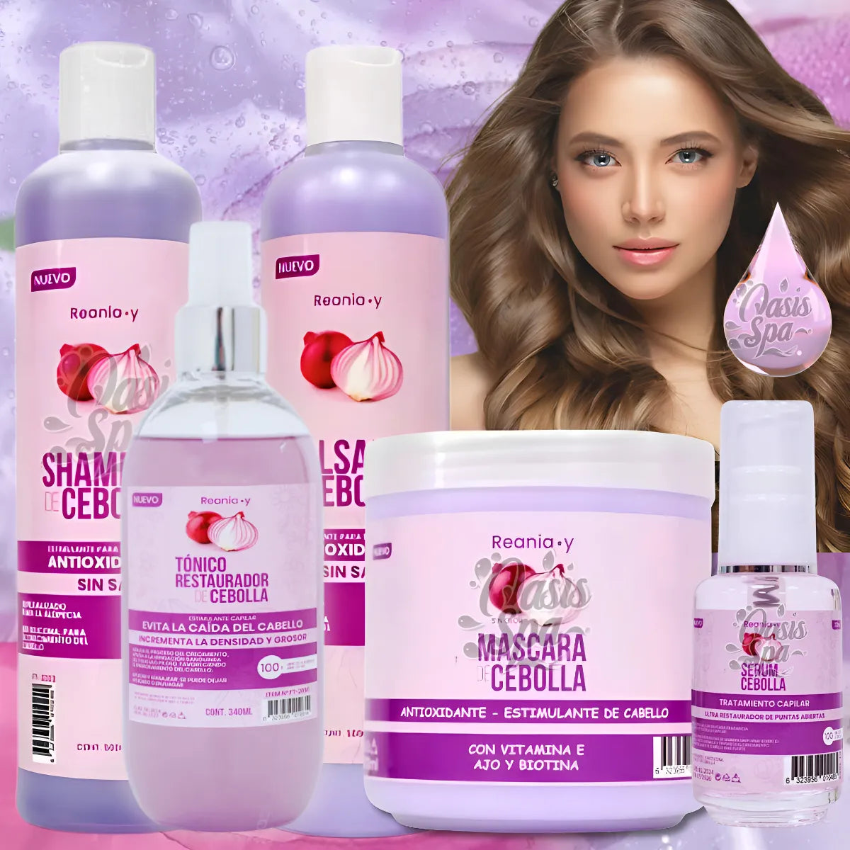 Linea capilar de cebolla-caída del cabello-REANIA
