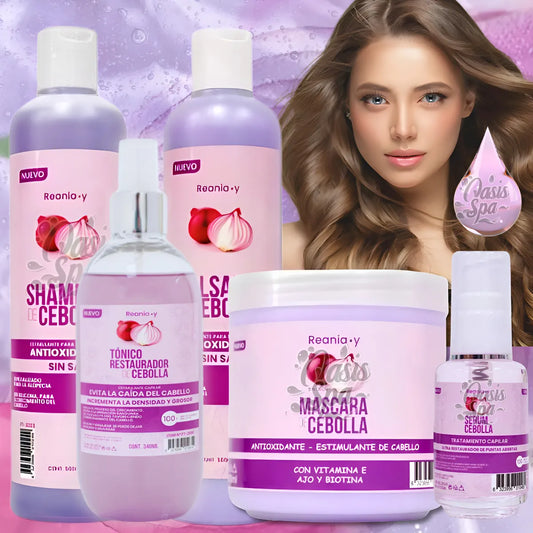 Linea capilar de cebolla-caída del cabello-REANIA
