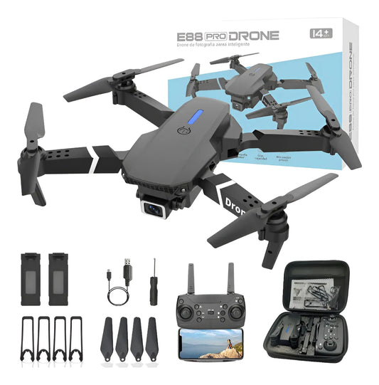 SkyPro E88™:🎥📸4K UltraHD Doble Cámara para tomas de alto nivel + ESTUCHE DE REGALO 🎁