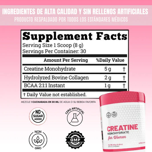 Creatina Monohidratada – Para Ella